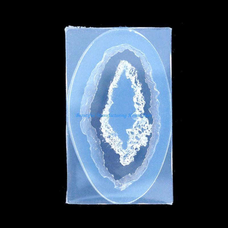 Resin Art Geode - E56A クォーツロッククラスターモールド DIY 作成ネックレスペンダント装飾クラフト装飾