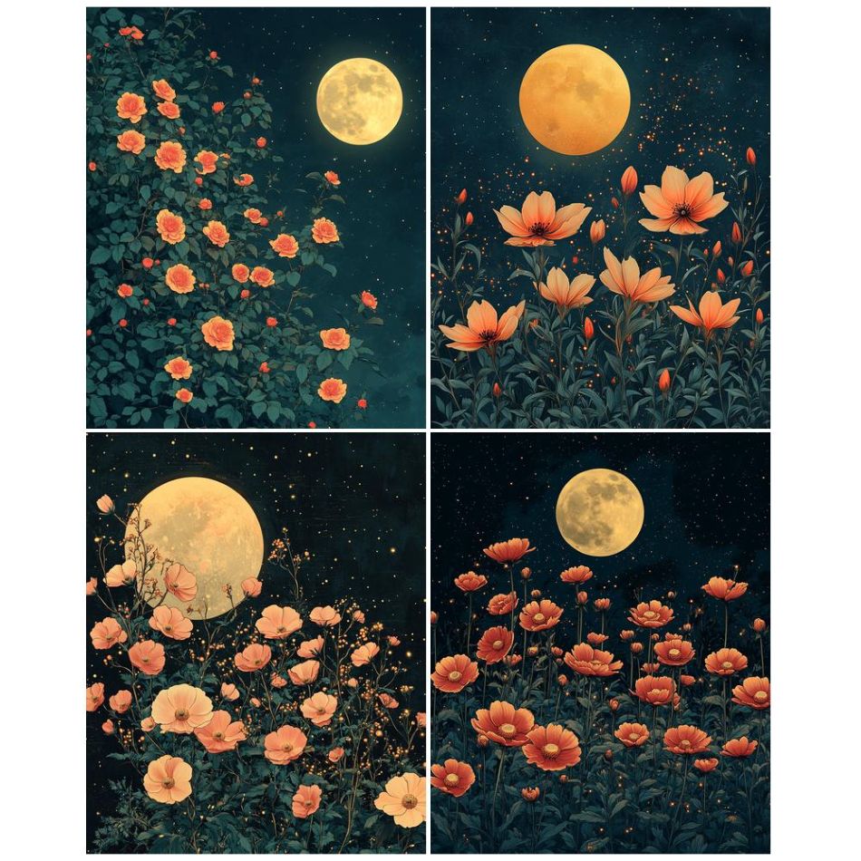 Resin Art Ideas - CHENISTORYフラワーダイヤモンドペインティングキット 大人向けDIYアイデア 風景ダイヤモンドアート 初心者向けアート＆クラフト