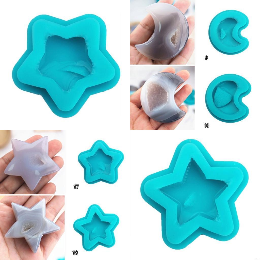 Resin Art Geode - 宝石用シリコンモールド水晶岩クラスターモールドクリスタルエポキシ樹脂モールド