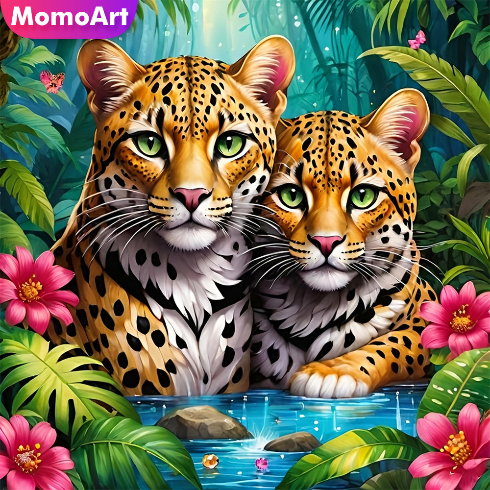 Resin Art Equipment - Momoart Animaml ダイヤモンドアート絵画タイガーアクリルクラフト用品 DIY フルスクエアラウンドモザイク花刺繍家の装飾