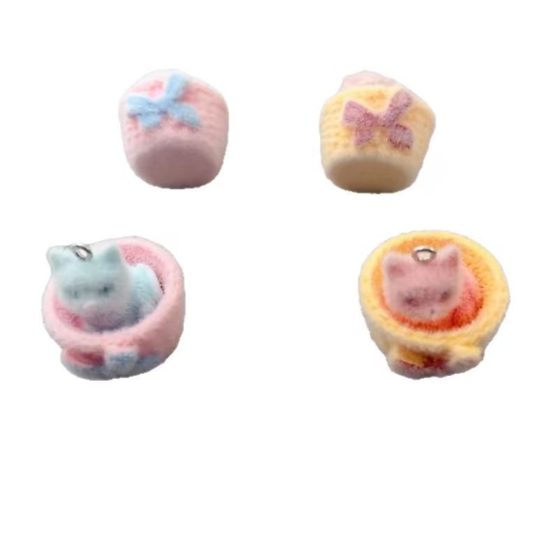 4個入り3Dぬいぐるみ樹脂製猫ペンダント、DIYジュエリー製 - Resin Art Engagement のレビューと価格