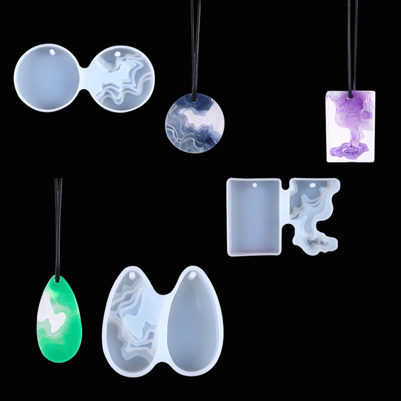 3 個 DIY クリスタルモールドセットラウンド柔軟なシリコ - Resin Art Geode のレビューと価格