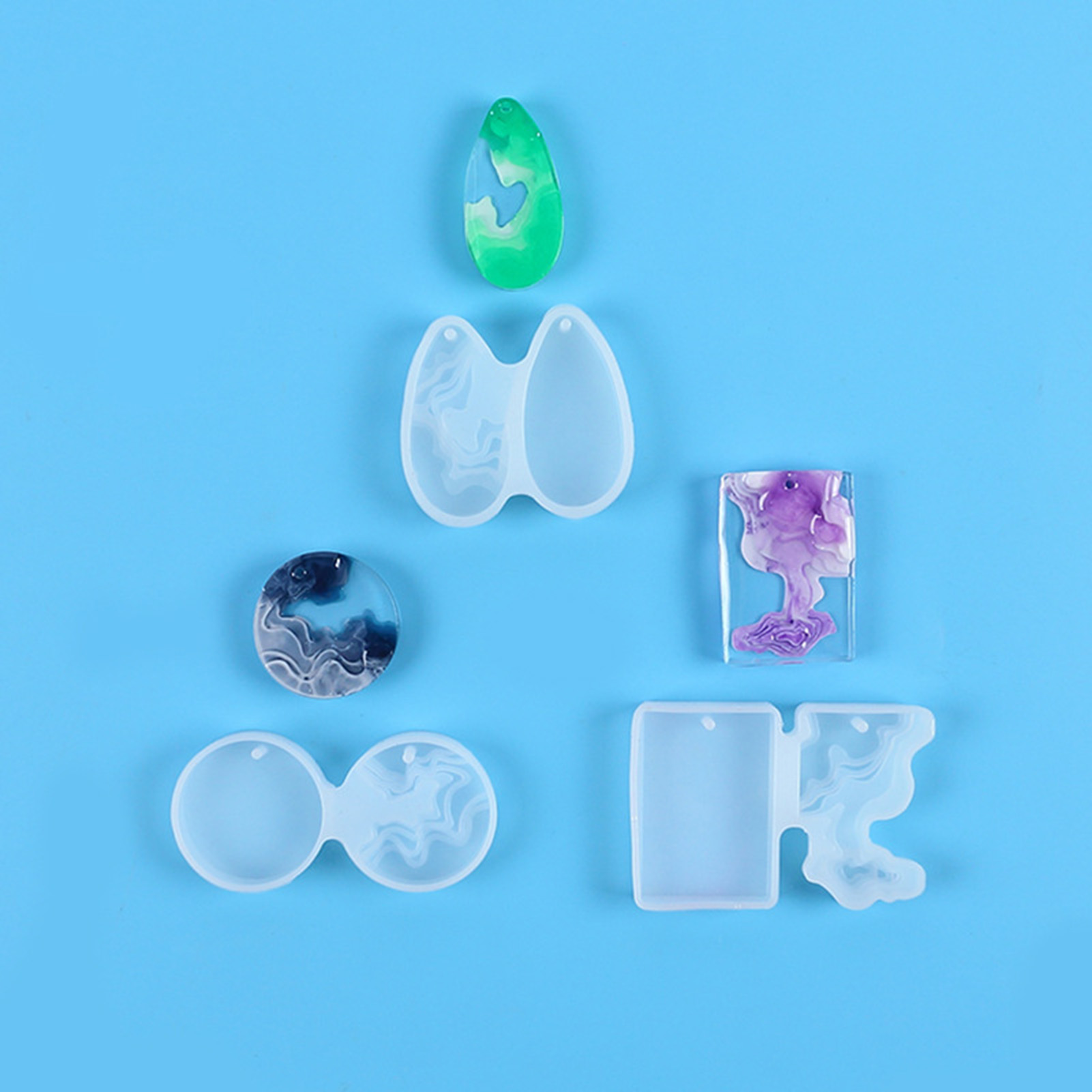 3 個 DIY クリスタルモールドセットラウンド柔軟なシリコ - Resin Art Geode のレビューと価格