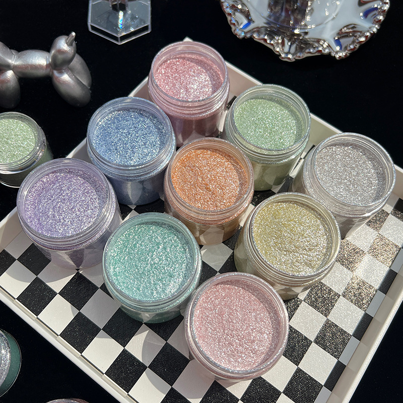 マーメイドダイヤモンドグリッターマイカパウダー、ネイルアート - Resin Art Equipment のレビューと価格