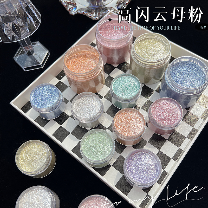マーメイドダイヤモンドグリッターマイカパウダー、ネイルアート - Resin Art Equipment のレビューと価格
