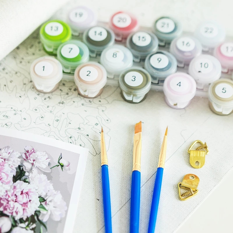 GATYZTORY 数字で描く絵画 大人用 初心者キット 花 - Resin Art On Canvas のレビューと価格