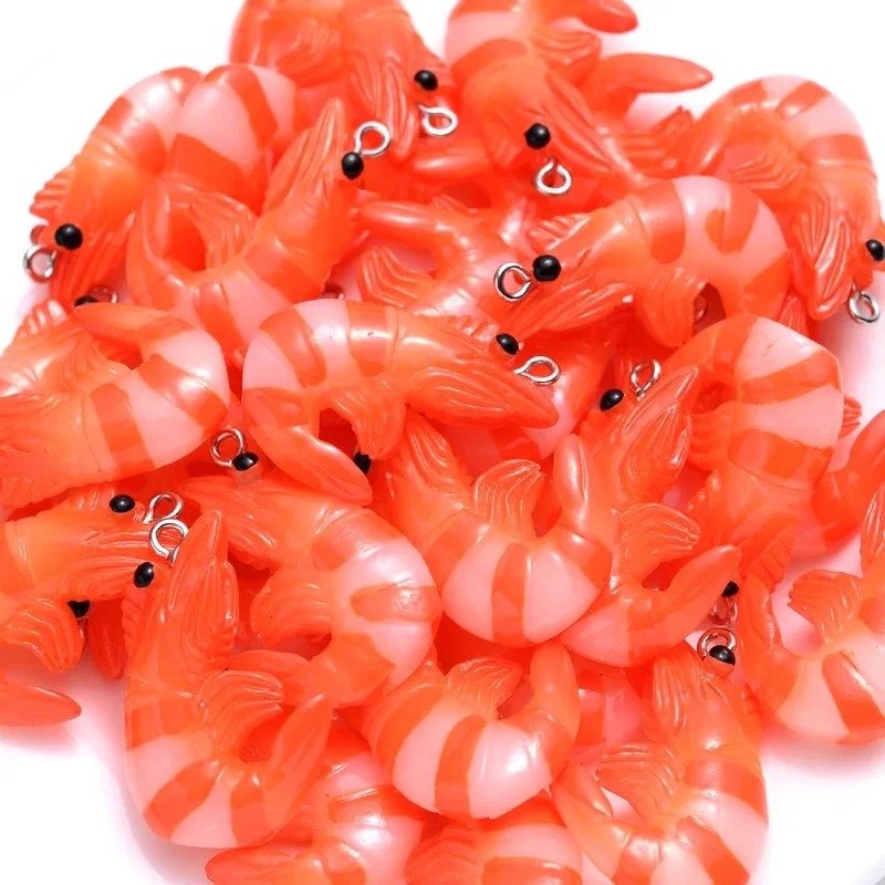 10 個アクリル樹脂漫画シーフードチャーム 3D 模擬ロブス - Resin Art Engagement のレビューと価格