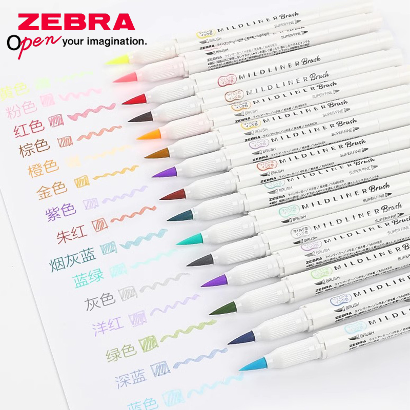 ゼブラ-ダブルエンドマーカーブラシペン、ソフトヘッド、wft - Zebra Pen Mildliner のレビューと価格