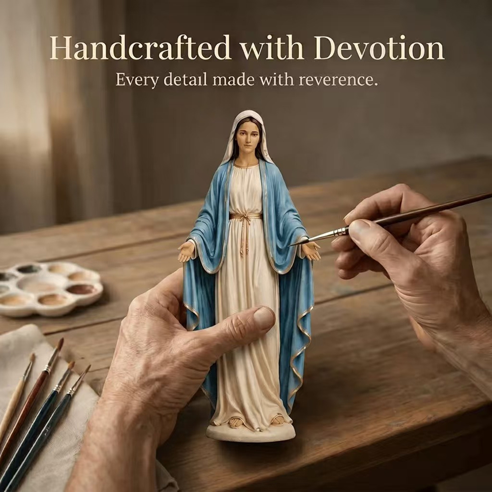 聖母マリアのデスクトップ置物、宗教的な人物像、樹脂工芸品、装 - Resin Art Mary のレビューと価格