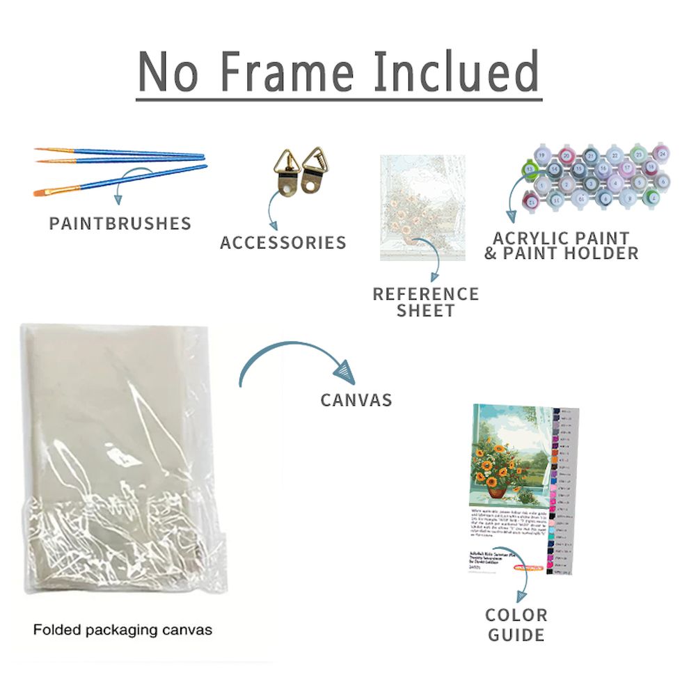 フレーム付きの数字による抽象絵画,部屋の風景,植物の絵,家の - Resin Art On Canvas のレビューと価格