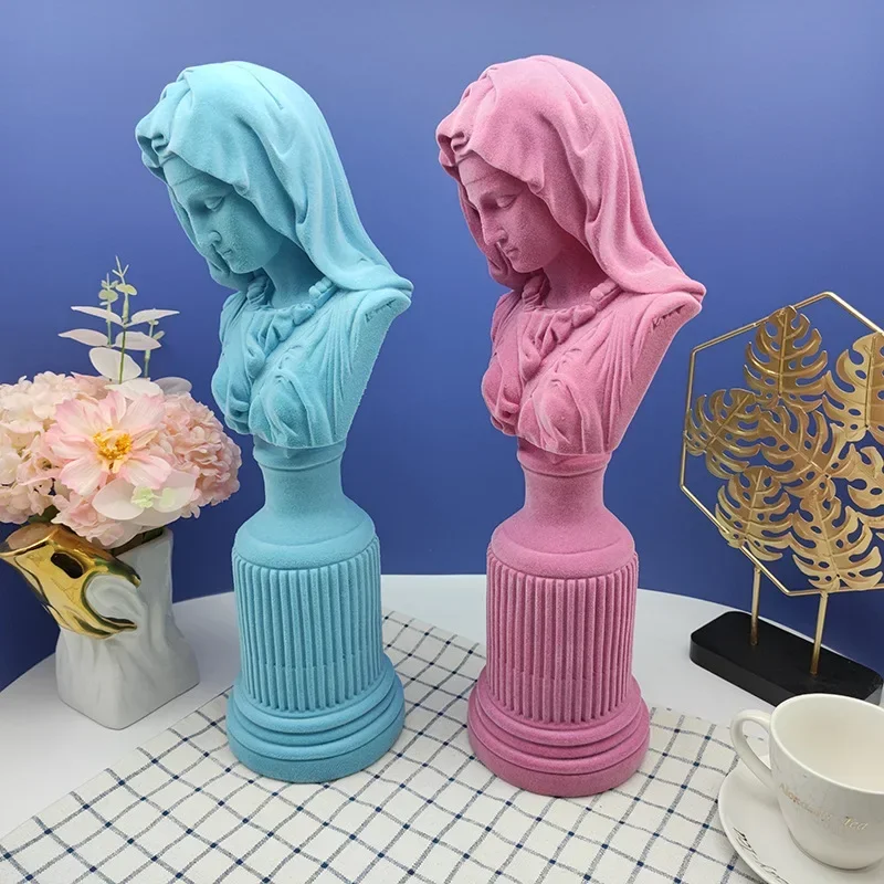 群れをなす樹脂製聖母マリア像、創造的な芸術彫刻、樹脂工芸品、 - Resin Art Mary のレビューと価格