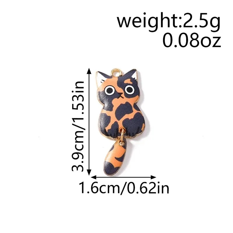 10 個 16 × 39 ミリメートルかわいい漫画猫樹脂チャ - Resin Art Engagement のレビューと価格