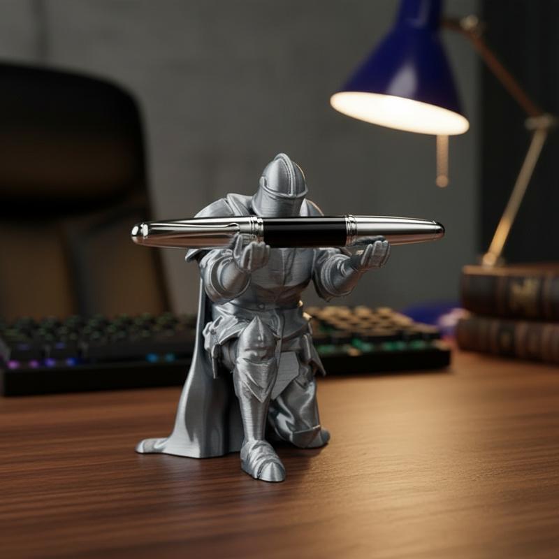 騎士ペンホルダー樹脂中世鎧デスクオーガナイザー画材オフィス用 - Resin Art Equipment のレビューと価格