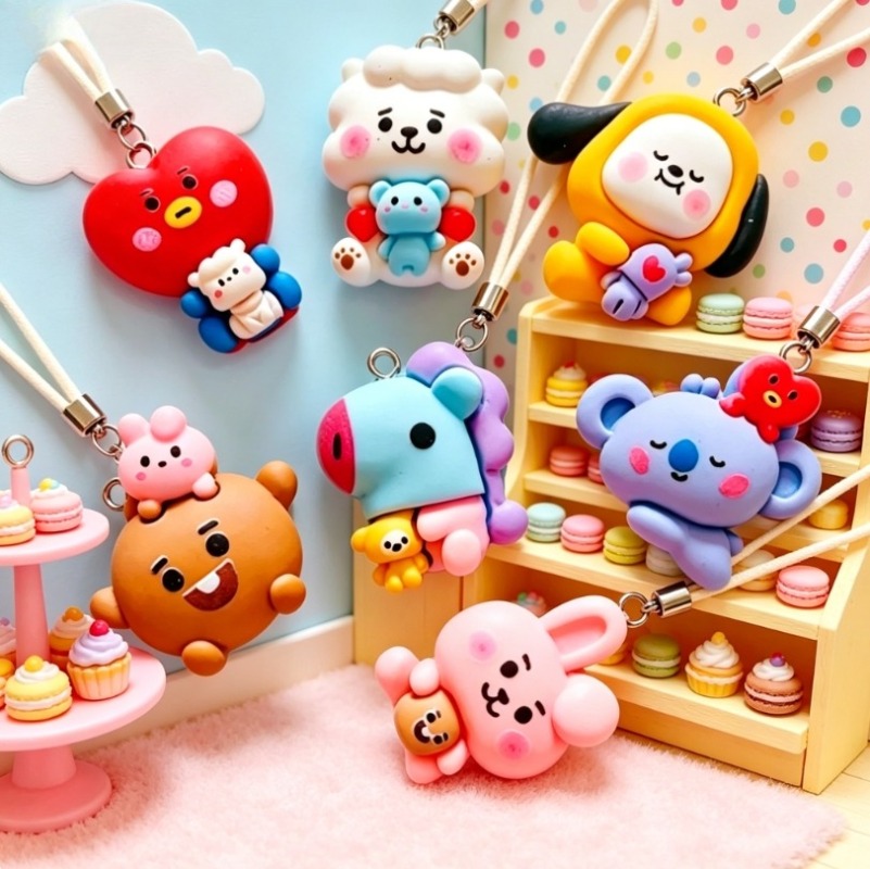 7 個 BT21 樹脂漫画チャーム DIY アクセサリークラ - Resin Art Engagement のレビューと価格