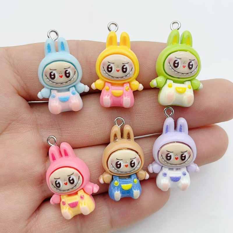 10 個かわいいウサギイチゴハウス樹脂チャーム素敵な漫画の動 - Resin Art Engagement のレビューと価格