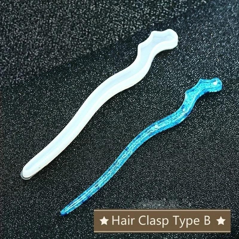 新しい透明ヘアピンシリコーン特殊金型樹脂 DIY ヘアジュエ - Resin Art Engagement のレビューと価格
