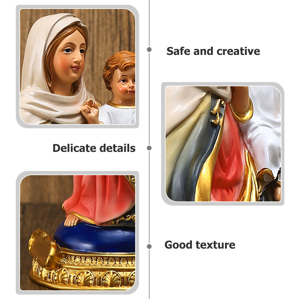 聖母マリアの樹脂製宗教装飾品 デスクトップアートデコレーショ - Resin Art Mary のレビューと価格