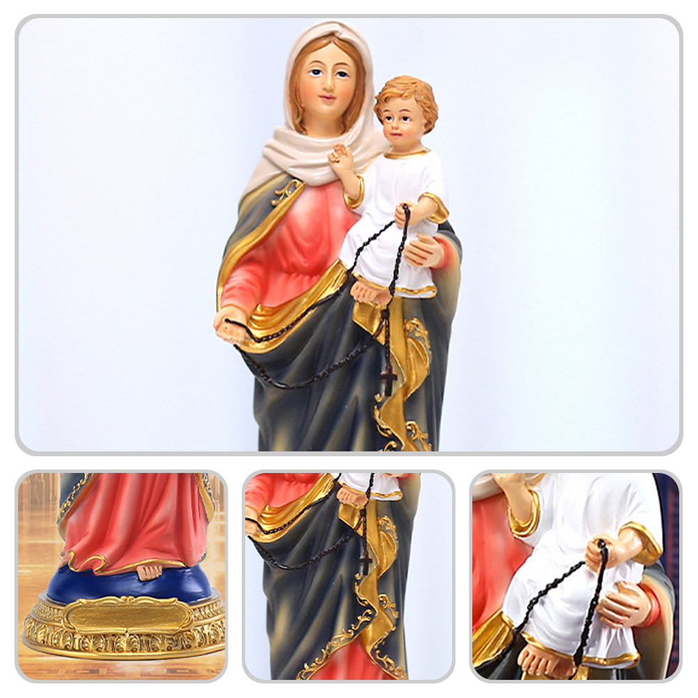 聖母マリアの樹脂製宗教装飾品 デスクトップアートデコレーショ - Resin Art Mary のレビューと価格