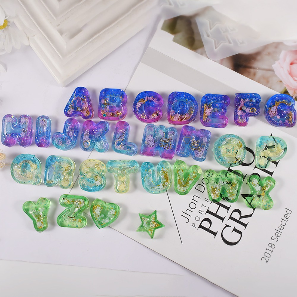 DIY レジンアート アイスクリームレター シリコンモールド - Resin Art Letter Keychain のレビューと価格