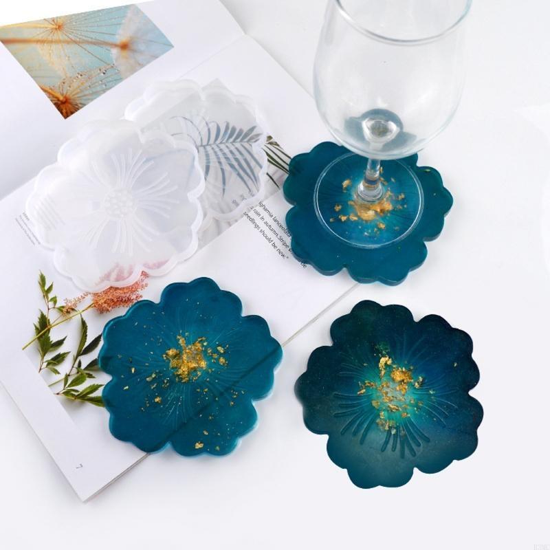 R3MC 2PCS DIYフラワーシェイプシリコンジオードコ - Resin Art Geode のレビューと価格