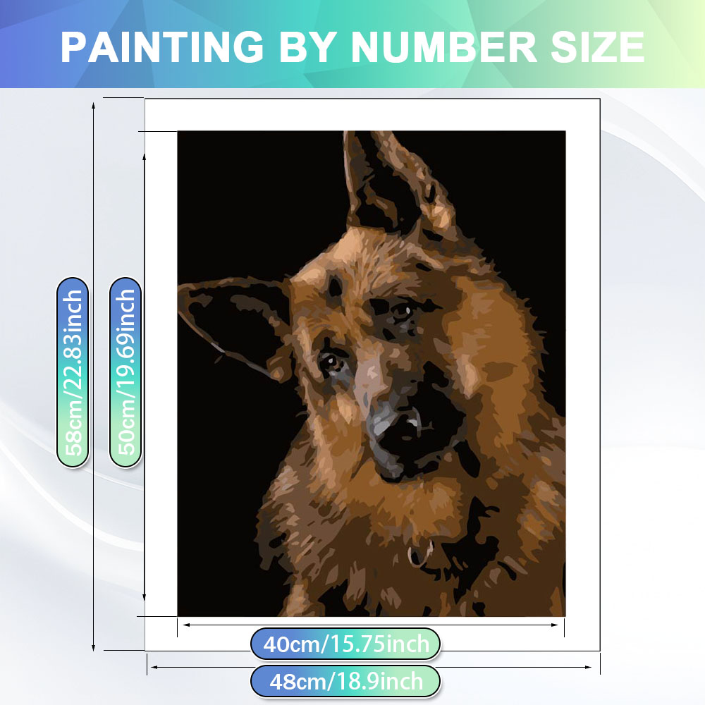 HUACAN 数字塗り絵キット 犬 動物 手作りDIY キャ - Resin Art On Canvas のレビューと価格