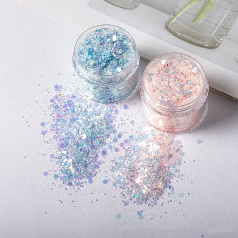 混合ホログラフィックグリッターセット – エポキシ樹脂、タン - Mica Flake Resin のレビューと価格