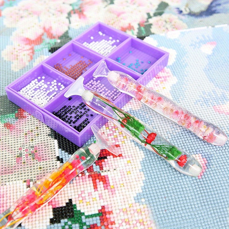 1セットフラワーデザイン樹脂製5Dダイヤモンドペインティング - Resin Art Flower のレビューと価格